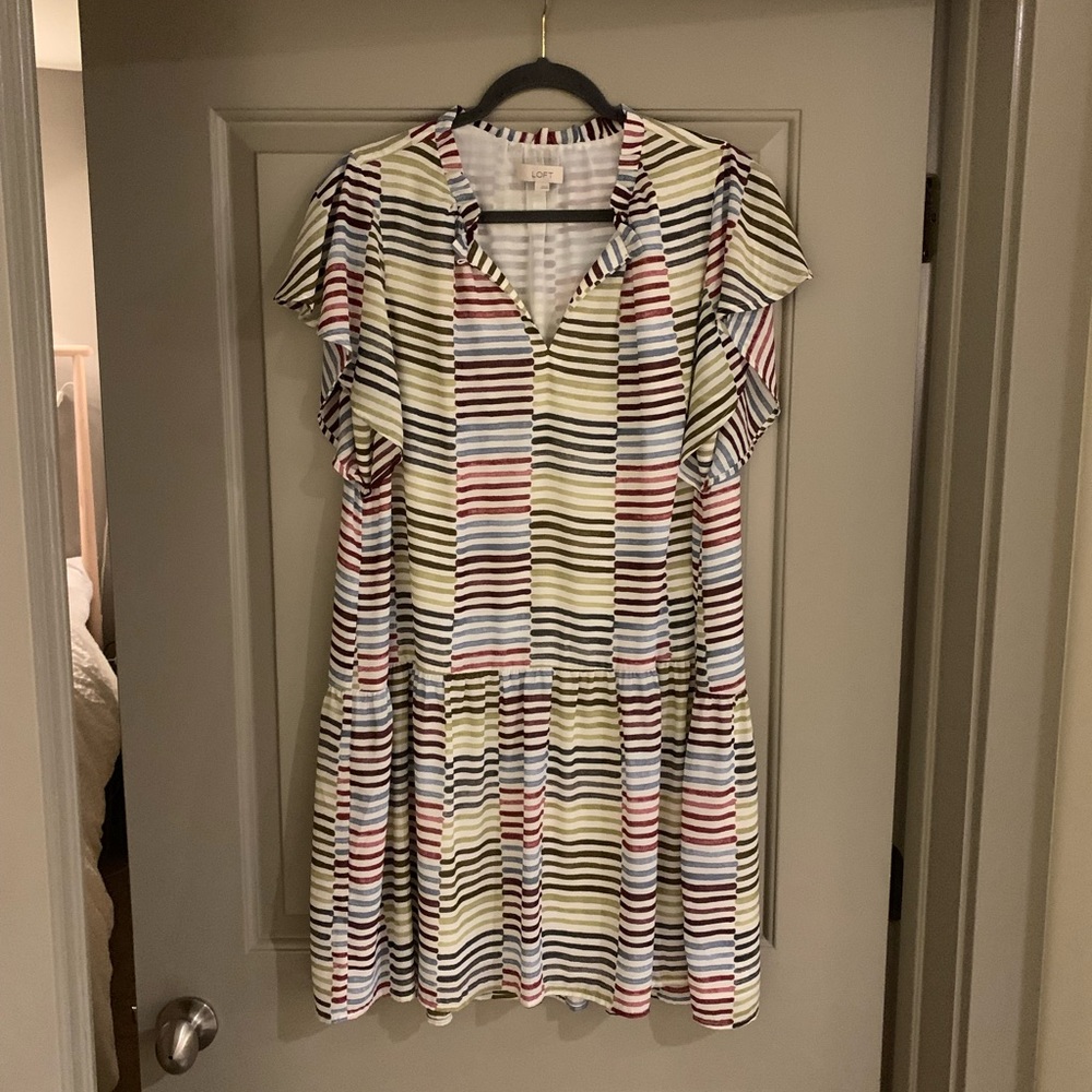 Loft flutter sleeve dress